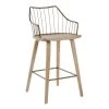 Winston 37 in. Counter Stool in White Washed Wood and Antique Copper Metal by Lumisource -Cheap Lumisource Store white washed antique copper lumisource bar stools b26 winstn wwancu 64 1000