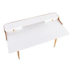 Harvey 47.5 in. Rectangular White Wood and Gold Metal 2-Drawer Writing Desk with Gold Accents by Lumisource 9 Harvey 47.5 in. Rectangular White Wood and Gold Metal 2-Drawer Writing Desk with Gold Accents by Lumisource -Cheap Lumisource Store white wood gold metal lumisource writing desks ofd hrvy auw a0 1000