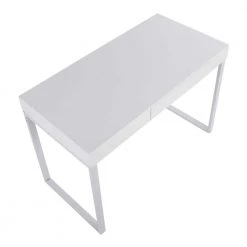 Drift 43.25 in. White Wood and Steel Writing Desk by Lumisource -Cheap Lumisource Store white wood white steel lumisource writing desks ofd drift ww a0 1000