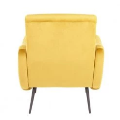 Rafael Yellow Velvet and Black Lounge Chair by Lumisource -Cheap Lumisource Store yellow lumisource accent chairs chr rafael bkvy 66 1000