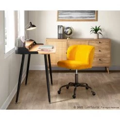 Fran Antique Yellow Corduroy Adjustable Task Chair by Lumisource 11 Fran Antique Yellow Corduroy Adjustable Task Chair by Lumisource -Cheap Lumisource Store yellow lumisource task chairs oc fran cor any 31 1000